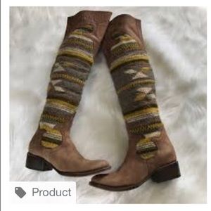 Freebird over the knee wool boots.